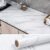 KASHIVAL Marble Peel and Stick Wallpaper – White & Grey Glossy Marble for Countertop, Kitchen Cabinets, Bathroom (30X60cm)