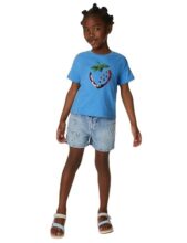 Pure Cotton Sequin Strawberry T-Shirt (2-8 Yrs) T772307EAZURE BLUE (3-4 Years)