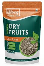 Wooq Organics Premium Chia Seeds For Healthy Snacks 500G, Fiber Rich Diet Food Chia Seed