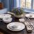 La Opala Novo Opalware Dinner Set, 35 Pcs for Family of 6, Floral Fountain