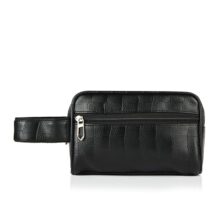 Lifelong Toiletry Bag for Men & Women | Vegan Leather Travel Pouch | Shaving Kit, Grooming & Makeup Organizer | Toiletry Bag for Travel, Gym, Daily Use, Cosmetics, Toiletries & Essentials (Black)