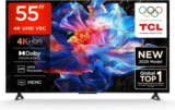 Tcl 138 Cm (55 Inch) Ultra Hd (4K) Led Smart Google Tv With Memc | Dolby Vision-Atmos | Hva Panel & Metallic Bezel-Less(55V6C)