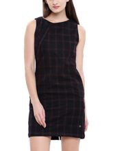 U.S. POLO ASSN. Women’s Cotton Dresses and Jumpsuit Knee-Length Dress (UWDR0059_Black_S)