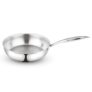 Borosil Cookfresh Tri-ply Stainless Steel Frypan with Handle | Gas, Induction Compatible | SS304 Food Grade Steel Frying Pan | Even Heat Distribution | Dishawasher Safe | 5 Year Warranty (2.3 L)