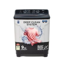 Midea 9 Kg 5 Star Semi Automatic Top-Load Washing Machine Black White (Mwmsa090Sappg(Kw), Rat Away Feature, Air Jet Dry Ipx4 Protection)