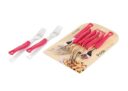 RITU Pride Fruit Fork Spoon Set 6 Pcs Stainless Steel Mini Forks and Spoons Reusable Cutlery Compact Durable for Fruits Snacks Desserts Lunchbox Daily Use Office Parties Home Gift Kitchen Tableware