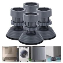 Copelle Upgraded Anti-Vibration Pads – Extra-Large Adjustable Feet for Washer, Dryer & Refrigerator – Shock Absorbing, Noise Cancelling & Pads for Maximum Stability Washing Machine Stand (Pack of 4)