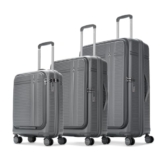 Aristocrat Solana Set of 3 (Cabin+Medium+Large) Hard Case Trolley Bags,Grey