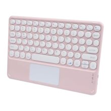 Dk Enterprises Bluetooth Keyboard With Touchpad For Ipad Tablet, Wireless Rechargeable Portable Keyboard For Ios Android Windows, Slim Lightweight Travel Keyboard With Built-In Trackpad
