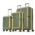 Aristocrat Solana Set of 3 (S+M+L) Hard Case Trolley Bags,Green