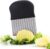 FOROLY Crinkle Cutter – Stainless Steel French Fry and Vegetable Slicer for Potatoes, Carrots, Chips With Wavy Blade