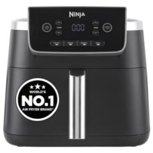 Ninja Air Fryer PRO, 4.7L Air Fryer, 1750W High-Power Motor, AirCrisp Technology, Variable Air Flow, Chemical Free Cooking Surface, 4-in-1 Air Fry, Roast, Bake & Reheat, Matte Black