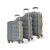 Aristocrat Comet Set of 3 (Cabin+Medium+Large) Hard Case Trolley Bags, Grey