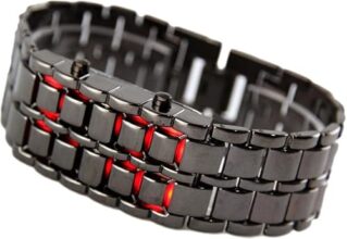 Giffemans Led Bracelet Red Bracelet Watch With Stylish Modern Fashionable Elegant Chain Digital Watch For Women