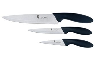 Amazon Brand – Solimo Classic Stainless Steel 3-Piece Knife Set