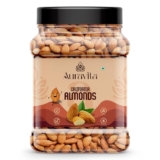 Auravita California Almonds 500Gm | Crunchy & Healthy Dry Fruit, Premium Badam Giti For Daily Nutrition | Healthy Diet Snacking Resealable Jar Pack Of 1