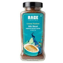 Rage Coffee Silk Blend – Creamy Hazelnut Instant Coffee | Premium, Bold & Smooth Flavor | 120g Jar | 100% Arabica | Perfect for Hot & Cold Brews