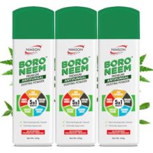 Nimson Boro Neem Premium Antifungal Dusting Powder 100g (Pack of 3) | Ayurvedic Cool Talc | Talcum Powder