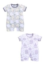 100% Pure Cotton Half Sleeve Regular Fit Regular Romper for Baby Boys| Half Sleeves Baby Romper | Baby Dress | Onesies | Pack of 2