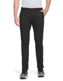 Arrow Slim Fit Low Rise Dobby Trousers Black