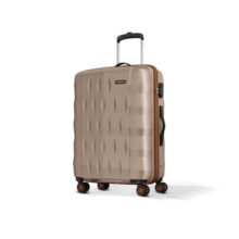 Aristocrat Comet Medium Polycarbonate Case 8-Wheel Trolley Bag, Champagne