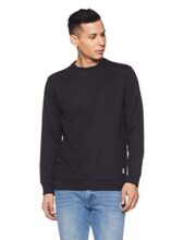 Amazon Brand – Symbol Men’s Cotton Blend Round Neck Regular Sweatshirt (AW18MNSSW01D_Black_X-Large_Black_XL)