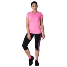 Nivia Euro – 4 Female Capri Size – Xs (Black/Multi Pink)
