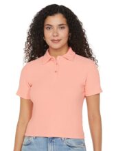 Tokyo Talkies Coral Shirt Style Top