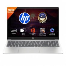 HP 15, AMD Ryzen 3 7320U (8GB LPDDR4, 512GB SSD) FHD, Micro-Edge, 15.6″/39.6cm, Win 11, M365 Basic(1yr), Office24, Silver, 1.59kg, fc0499AU, AMD Radeon Graphics, 1080p FHD Camera Laptop