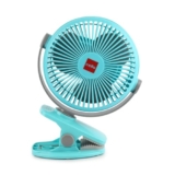 CELLO Air-Vel Electric USB Type C Recharging Portable Fan 1800mah Blue | Upto 4 Hours Backup, BLDC Silent Motor, 3 Speed Setting, Replaceable Battery | Mini Table Fan For Office Desk, Home & Kitchen