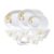 Larah by Borosil – Tiara Series, Pebbles, 33 Pcs, Opalware Dinner Set, White