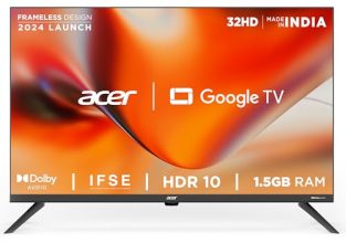 Acer 80 cm (32 inches) J Series HD Ready Smart Google TV (Black)