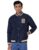 Spykar Men Navy Blue Polyester Straight Fit Full Sleeve Plain Lapel Casual Jacket