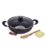 Mumma’s LIFE Non-Stick Deep Kadai with Glass Lid- with Riveted and Virgin Bakelite Handle PFOA/Heavy Metal Free (Induction and Gas Stove Friendly) – (26CM, Grey)