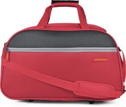Aristocrat Enigma 52 Cm Polyester Softsided Cabin Size 2Wheels Duffle Bag – Red Duffel Without Wheels