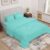 Story@Home Bedsheet Set With Comforter And Pillow 2 Cover Combo| Blanket -180Gsm & Bedsheet -300Tc | Microfiber | Cyan Blue, Stripes Pattern | Blanket Bedsheet Double Bed | Perfect For Festive Gifting