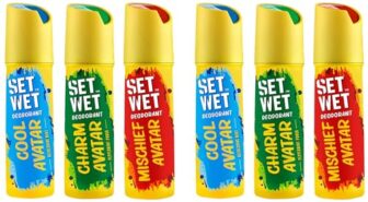 Set Wet Deodorant Spray Perfume Cool, Charm & Mischief Avatar For Men, 150Ml (Pack Of 6)
