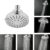 Johnson Hydra 5 Flow Round Overhead Shower without Shower Arm | 100 mm | 5-in-1 Multiflow Setting | ABS Material | 1 Year Warranty|Chrome