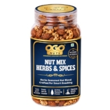 OgoNuts Herbs & Spices Nut Mix, 200g | Hot Air Roasted Almonds and Cashews | Aromatic Herb & Spice Seasoning | No Onion No Garlic | Oil-Free Roasted Gourmet Nut Snack for Tea Time, Travel & Office