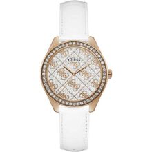 Guess Round 37Mm White Dial Analog Women Watch – Gw0098L4