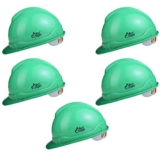 Allen Cooper Indsutrial Safety Helmet SH-721, Plastic Cradle with Ratchet Adjustable Headband – Green (Pack of 5)