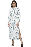 Allen Solly Women White Print Casual Dress