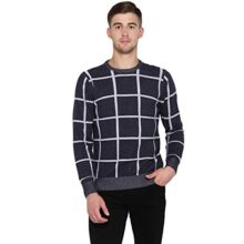 Red Tape Men Navy Solid Cotton Sweater – RFW0224-M