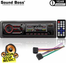 Sound Boss Sb-50 Bluetooth Wireless With Phone Caller Id Receiver Car Stereo(Single Din)
