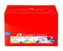 Faber-Castell Glue Stick – 9g, Pack of 30 (Multicolor)