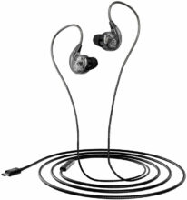 PTron Pride Bliss Type C IEM Earphone with HD mic, In-Line Controls & 1.2M Tangle Free Wired(Black, In the Ear)