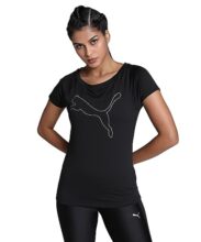 PUMA Women, Train Fav Jersey Cat Tee, Black, S, (52242001)
