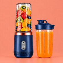Rainseal USB Mini Juice Maker for Fruits, Shakes and Smoothies 40 W Juicer(Mini Juice Blender, 400ml Jar Capacity | 2 Jars | Multicolor)