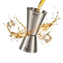 Stainless Steel Peg Measure 30ml 60ml Jigger | Bar Cocktail Measure for Whiskey, Vodka, Rum | Alcohol Measuring Cup | Bar Accessories for Home Bartending
