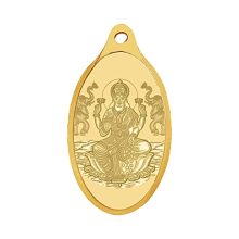 Whp Jewellers 24Kt (999) 2 Gram Goddess Lakshmi Yellow Gold Lakshmi Pendant